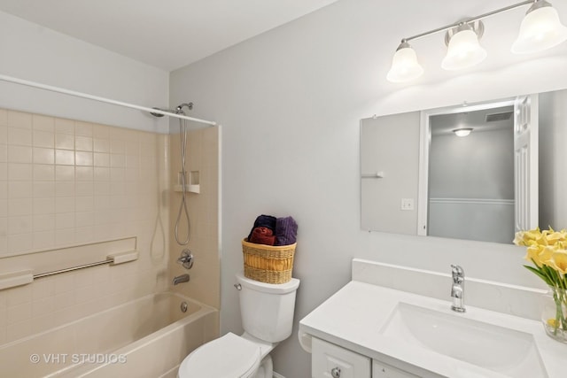 667 W Jonathan Dr, Round Lake, IL 60073 - bathroom with vanity, toilet, and bathing tub / shower combination