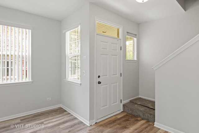 667 W Jonathan Dr, Round Lake, IL 60073 - foyer with wood finished floors and baseboards