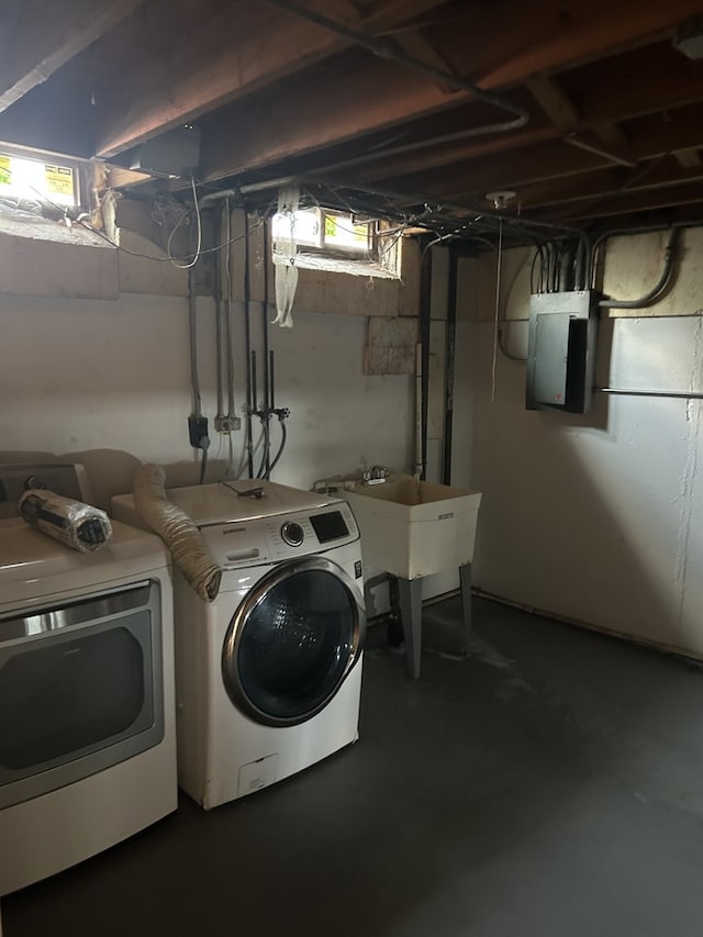 18W118 14th St, Villa Park, IL 60181 - washroom featuring separate washer and dryer and electric panel