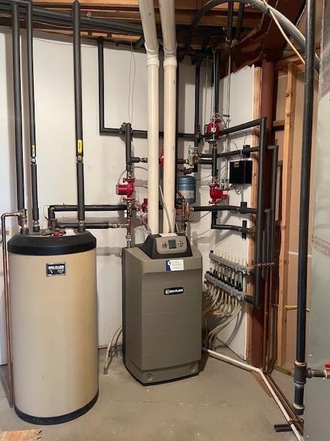 1976 E 24th Rd, Ransom, IL 60470 - utility room with gas water heater and a heating unit