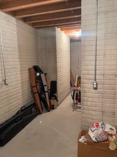 1976 E 24th Rd, Ransom, IL 60470 - below grade area with brick wall