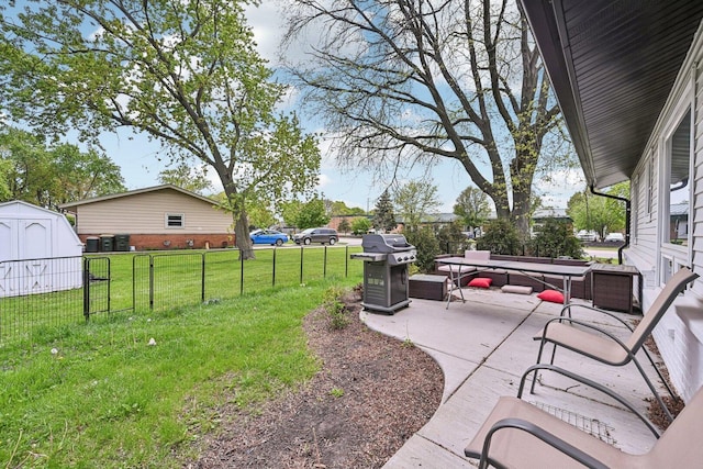 700 Delphia Ave, Elk Grove Village, IL 60007 - view of yard with a patio, a storage unit, and an outdoor structure