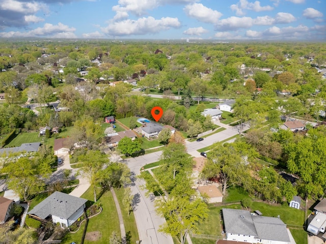 aerial overview of property's location featuring nearby suburban area