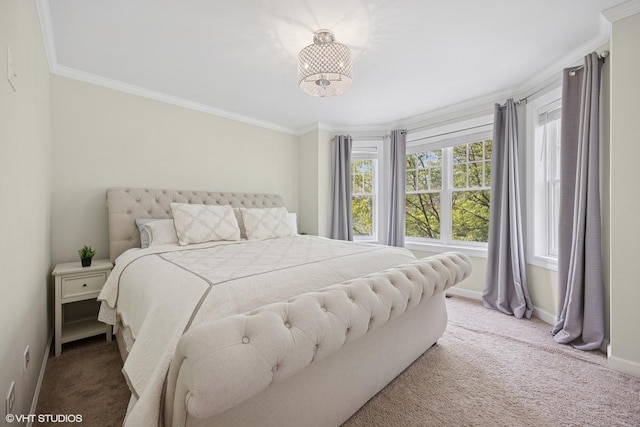 209 S Evergreen Ave, Arlington Heights, IL 60005 - carpeted bedroom featuring baseboards and crown molding