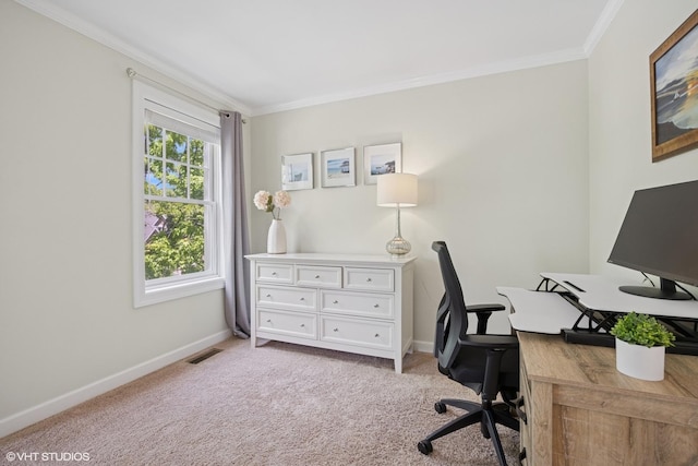 209 S Evergreen Ave, Arlington Heights, IL 60005 - office space with crown molding, baseboards, and light carpet