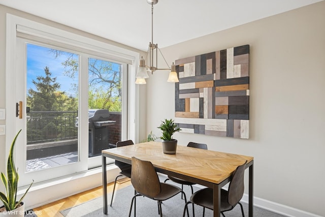 209 S Evergreen Ave, Arlington Heights, IL 60005 - dining area featuring wood finished floors and baseboards