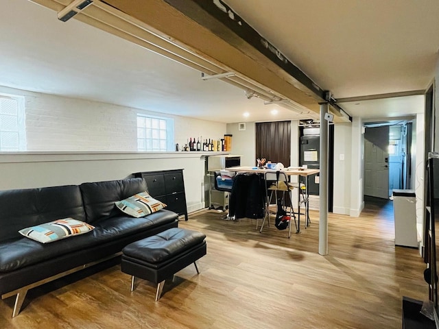 4623 S Harding Ave, Chicago, IL 60632 - living area featuring light wood-style flooring and baseboards