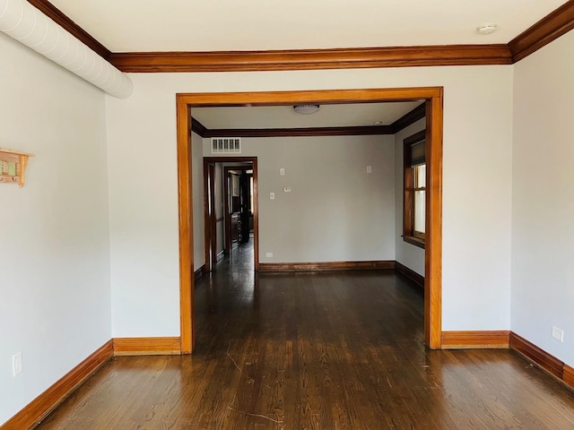 4623 S Harding Ave, Chicago, IL 60632 - corridor with baseboards, wood finished floors, and crown molding