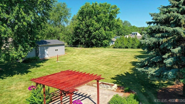 48W142 Milnamow Dr, Maple Park, IL 60151 - view of grassy yard with an outdoor structure