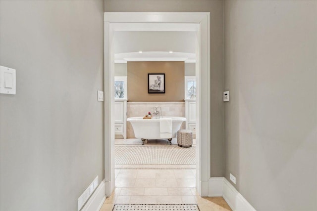 2423 Harrison St, Evanston, IL 60201 - corridor with light tile patterned floors