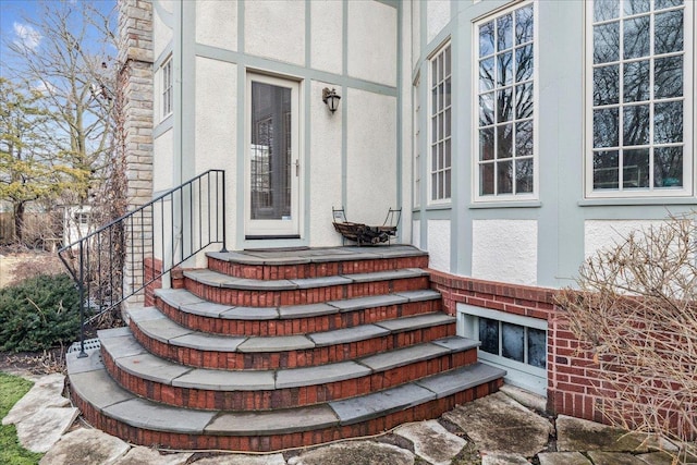 2423 Harrison St, Evanston, IL 60201 - property entrance featuring stucco siding and covered porch
