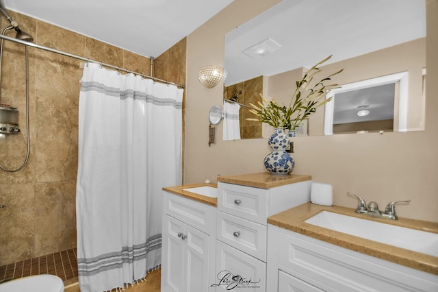 3816 N Washington St, Westmont, IL 60559 - bathroom featuring vanity and tiled shower