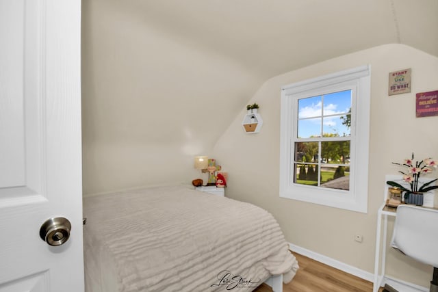 3816 N Washington St, Westmont, IL 60559 - bedroom with lofted ceiling and wood finished floors