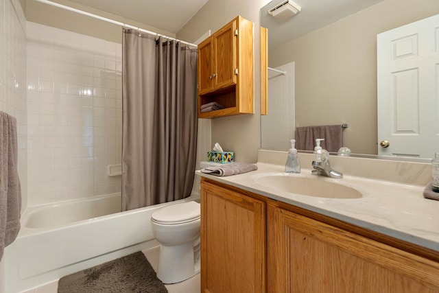 726 W Trl, Grayslake, IL 60030 - full bath featuring toilet, shower / bathtub combination with curtain, and vanity