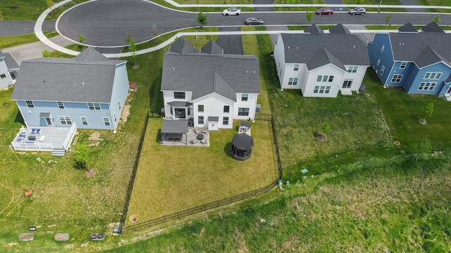 aerial perspective of suburban area