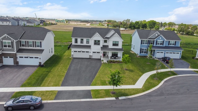 aerial perspective of suburban area