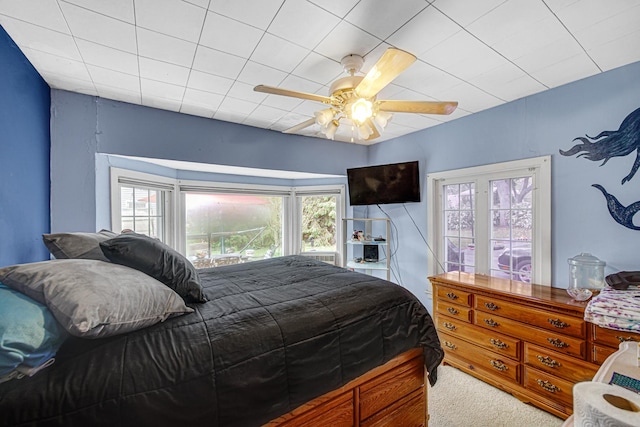 2748 Bellwood Ave, Melrose Park, IL 60164 - carpeted bedroom featuring a ceiling fan