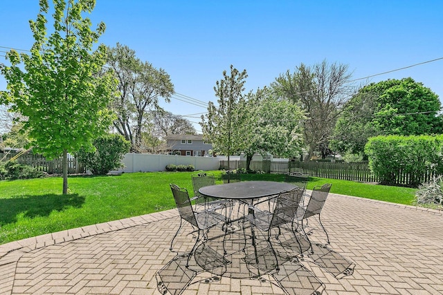 view of patio / terrace featuring outdoor dining area