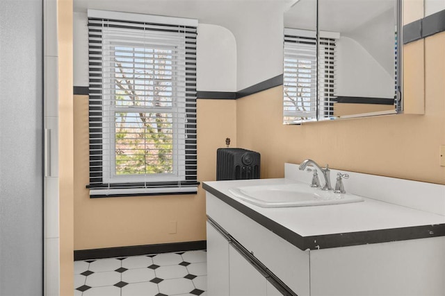 794 Dean Ave, Highland Park, IL 60035 - bathroom featuring vanity and tile patterned floors