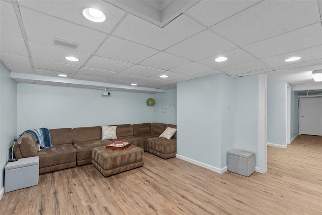 794 Dean Ave, Highland Park, IL 60035 - living room featuring wood finished floors, baseboards, and recessed lighting