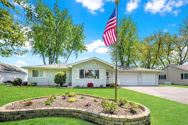 23424 W Winston Ave, Plainfield, IL 60586 - ranch-style house featuring an attached garage, driveway, and a front yard