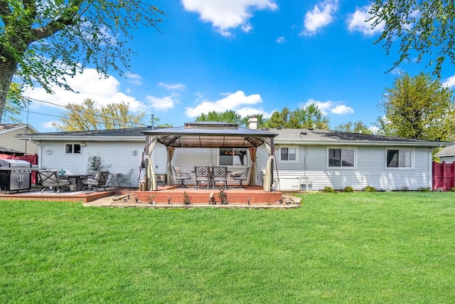 23424 W Winston Ave, Plainfield, IL 60586 - rear view of house with a gazebo and a patio