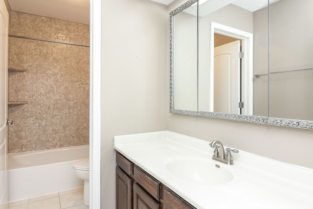 1116 N Old Fence Rd, Addison, IL 60101 - full bath with vanity, shower / bathtub combination, and tile patterned flooring