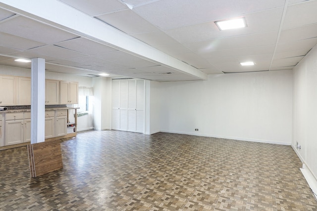 1116 N Old Fence Rd, Addison, IL 60101 - below grade area with a drop ceiling