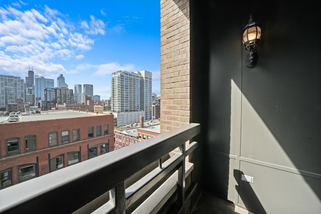 balcony with a view of skyline