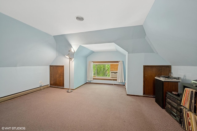 6329 N Hermitage Ave, Chicago, IL 60660 - additional living space featuring carpet, lofted ceiling, and baseboards