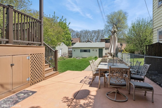 6329 N Hermitage Ave, Chicago, IL 60660 - view of patio with stairs and outdoor dining space