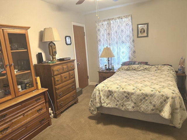 210 W S St, Sheffield, IL 61361 - bedroom with light colored carpet and ceiling fan