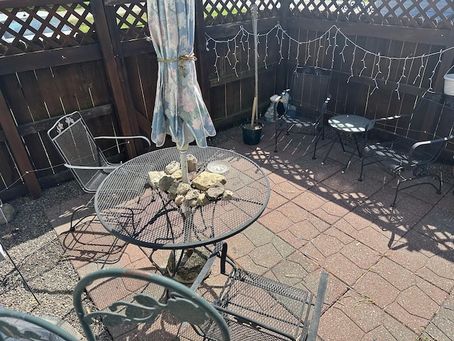 210 W S St, Sheffield, IL 61361 - view of patio with fence and outdoor dining space