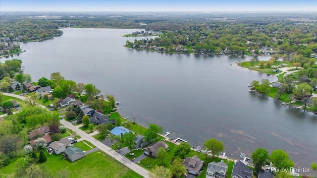 118 Centralia Pl, Poplar Grove, IL 61065 - aerial view of property and surrounding area featuring a large body of water and nearby suburban area