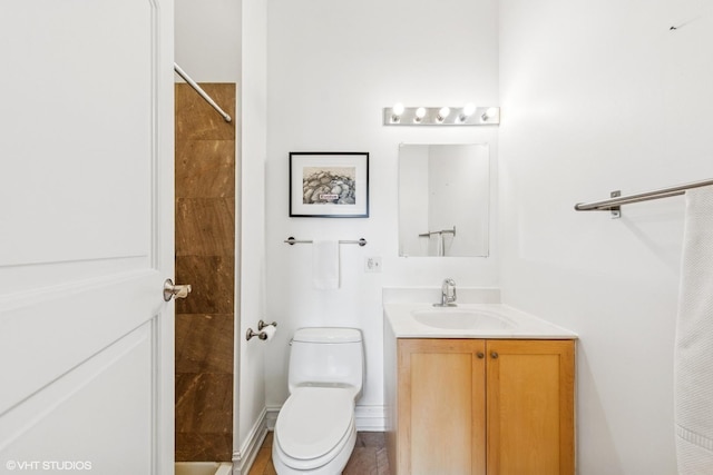 2451 S Western Ave Unit 3N, Chicago, IL 60608 - full bathroom featuring vanity, toilet, and a tile shower