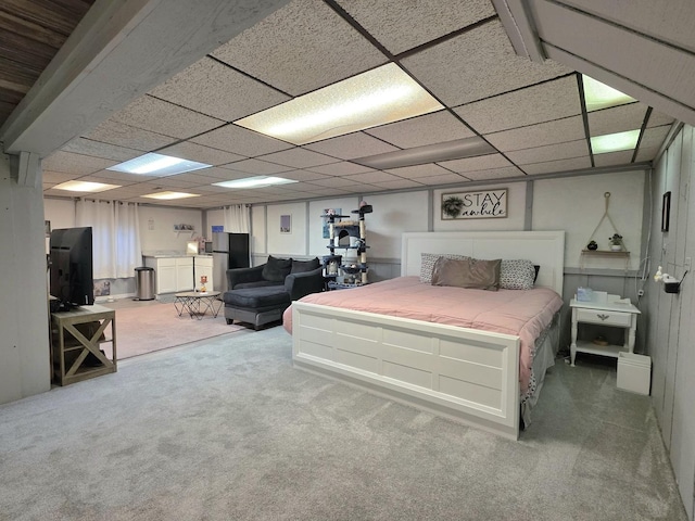 574 Aberdeen Rd, Frankfort, IL 60423 - carpeted bedroom featuring freestanding refrigerator