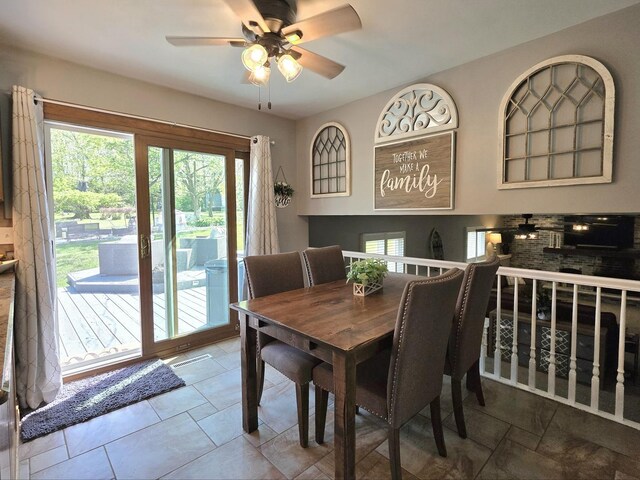 574 Aberdeen Rd, Frankfort, IL 60423 - dining area with a ceiling fan