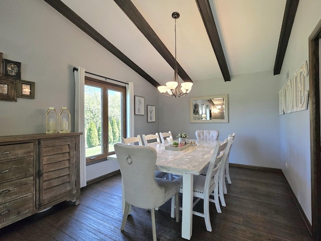 574 Aberdeen Rd, Frankfort, IL 60423 - dining space featuring a chandelier, dark wood-style floors, and baseboards