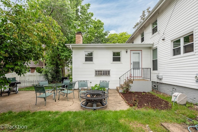 4929 Washington St, Downers Grove, IL 60515 - view of patio with grilling area and an outdoor fire pit