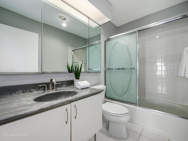 155 N Harbor Dr Unit 2011, Chicago, IL 60601 - full bathroom featuring vanity, tile patterned floors, and bath / shower combo with glass door