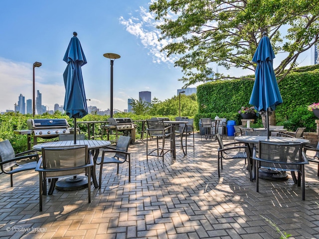 155 N Harbor Dr Unit 2011, Chicago, IL 60601 - view of patio with outdoor dining area and a grill