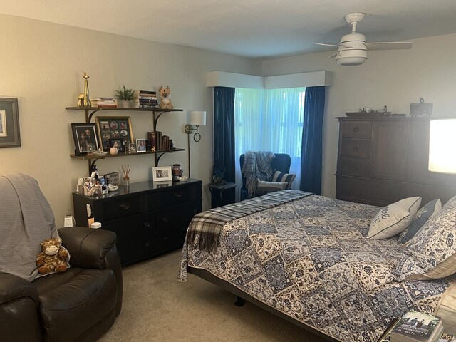 2493 W Mud Creek Rd, Mount Morris, IL 61054 - bedroom featuring carpet flooring and a ceiling fan