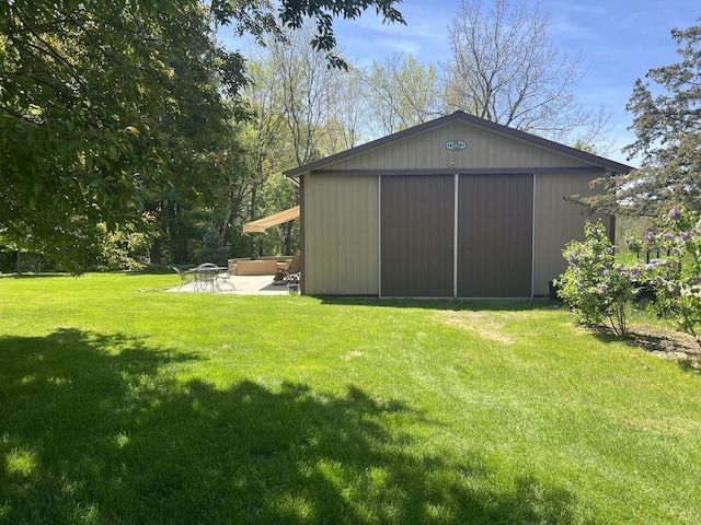 2493 W Mud Creek Rd, Mount Morris, IL 61054 - view of pole building featuring a lawn