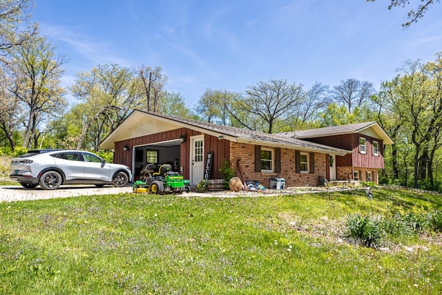 4182 Dawson Lake Rd, Poplar Grove, IL 61065 - view of front of home featuring a front lawn and brick siding