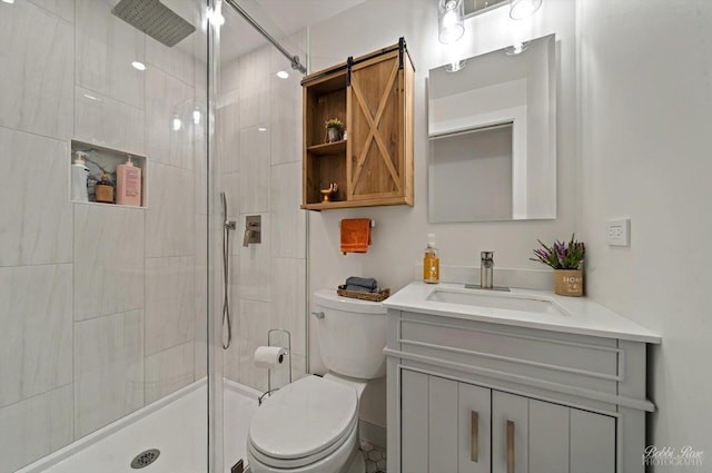 1224 S Mount Prospect Rd, Des Plaines, IL 60018 - bathroom with toilet, a stall shower, and vanity