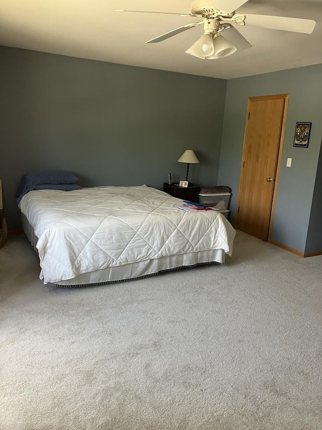9423 Caledonia Dr, Tinley Park, IL 60487 - carpeted bedroom featuring ceiling fan and baseboards