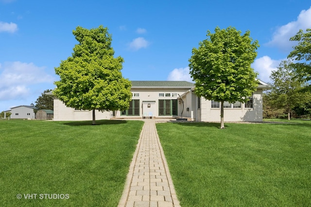 23803 E 3100 N Rd, Dwight, IL 60420 - view of front of home with a front yard and brick siding
