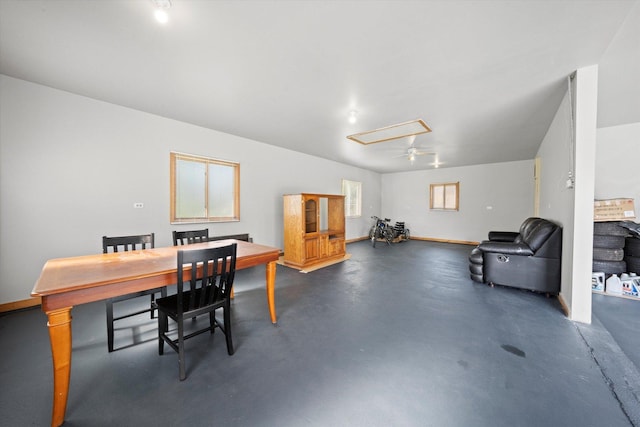 296 E Crest Ave, Bensenville, IL 60106 - office with attic access, concrete floors, and baseboards