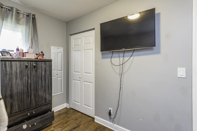 19451 W Hoag Ct, Mundelein, IL 60060 - unfurnished bedroom with dark wood-style flooring and baseboards