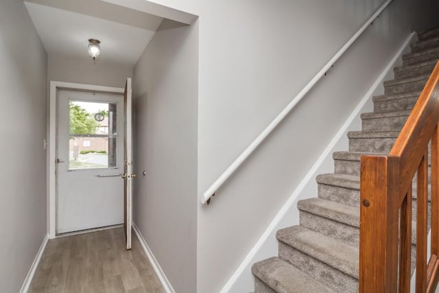 430 Brandy Dr Unit C, Crystal Lake, IL 60014 - stairway with wood finished floors and baseboards